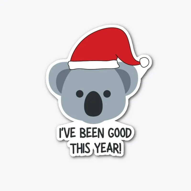 Koala Santa Hat "I've been good"